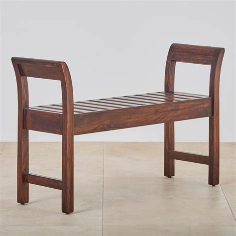 Buy Flora Acacia Wood Bench - Brown from Home Centre at just INR 13330.0