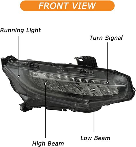 Partzer For 2016-2021 Honda Civic Headlight Assembly Full India | Ubuy