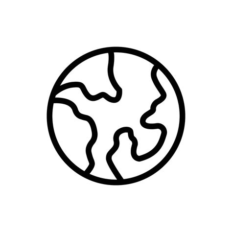 Earth Icon Simple Line 的图像结果