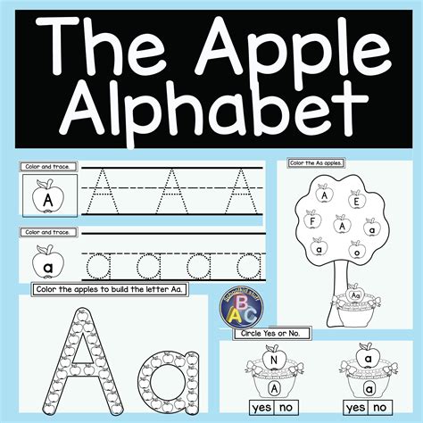 The Apple Alphabet | Trace, Circle, Color and Build the Letter | Made ...