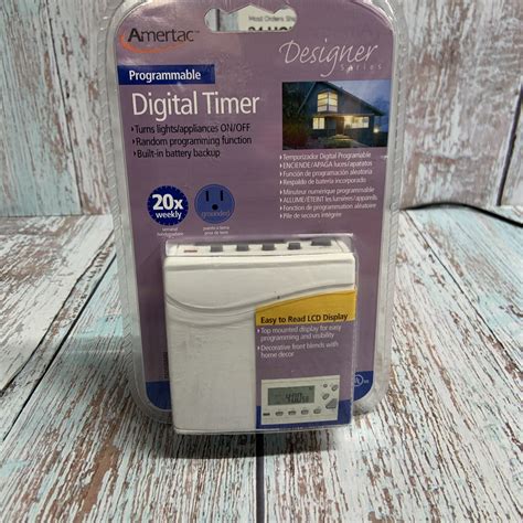 Amertac Programmable Appliance & Lights On/Off Digital Timer 20x Weekly ...