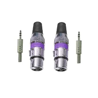 Ovicart 3 Pin MIC XLR Female Mic Mixer Cable Connector with Metal 3.5mm ...