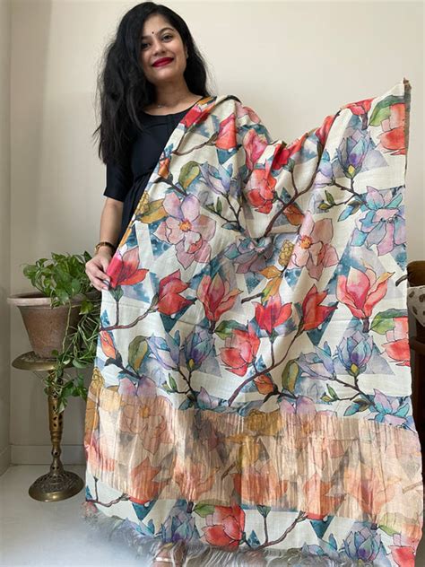 Tussar Silk Dupattas – RangbyHeer