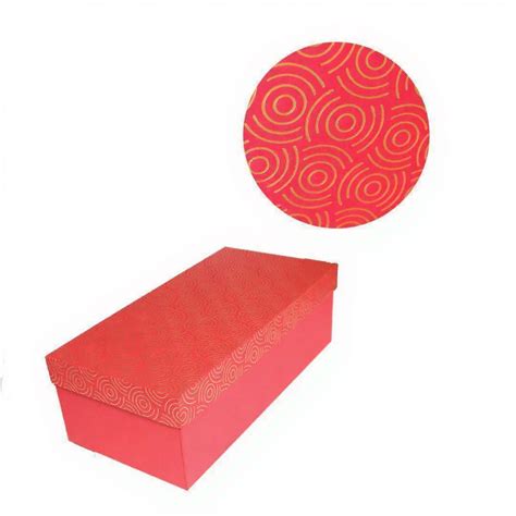 Red Gold Rectangle Rigid Gift Box | Luxury Hamper Packaging Box – Wraparts