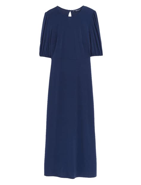 Buy Jersey Round Neck Midi Tea Dress at Marks & Spencer