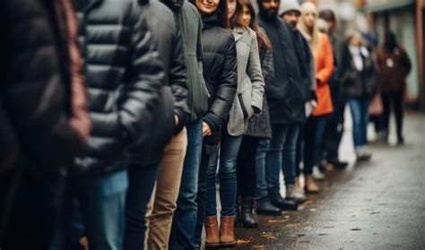 People Standing Line 的图像结果