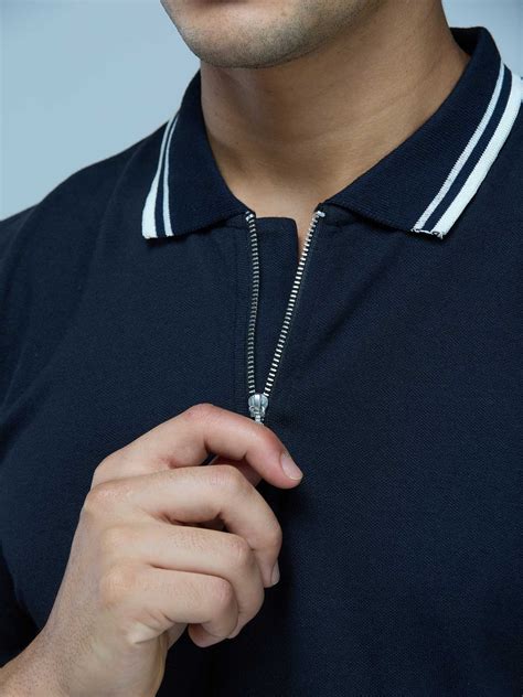 Black Urban Zipper Polo | Sleek, Stretchy & Versatile – Cava – CAVA ...