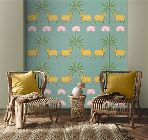 Indian Pichwai Wallpaper for Rooms | Life n Colors