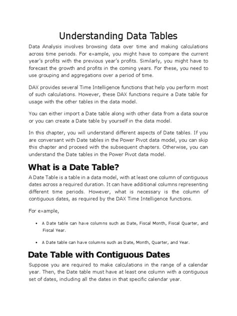 Image result for How to Read Data Tables