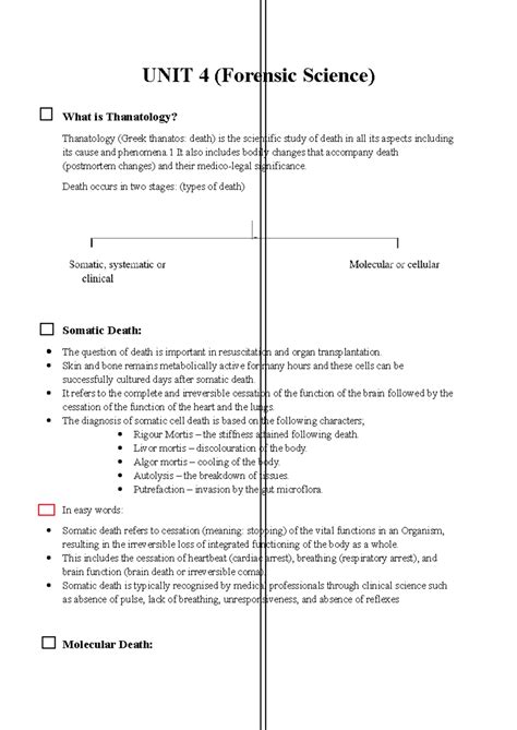 Unit 5 - forensic (sem 6) - UNIT 4 (Forensic Science) What is ...