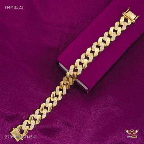 Luxury Gold Cuban Link Bracelet For Men - FMMB323 – Freemen®