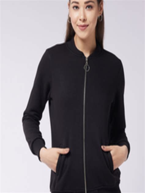 Buy Miss Chase Women Black Fleece Tailored Jacket - Jackets for Women ...