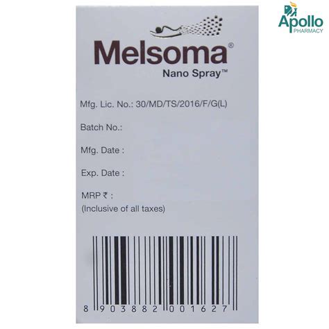 Melsoma Nano Spray 12 ml Price, Uses, Side Effects, Composition ...