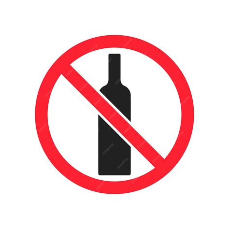 Kein Alkohol-Getränk-Verbot-Schild-Symbol, isolierte Vektor ...