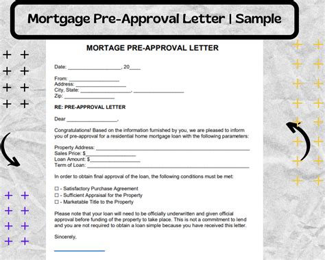 Mortgage Pre-approval Letter - Mortgage Pre-approval Letter Form ...