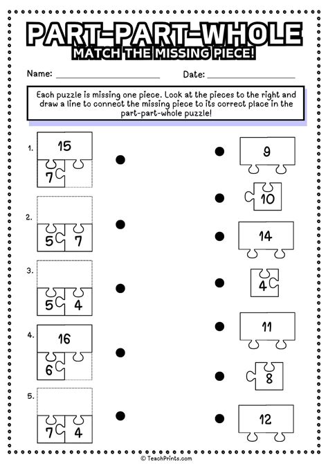 Part-Part Whole Worksheets - Free! - Teach Prints
