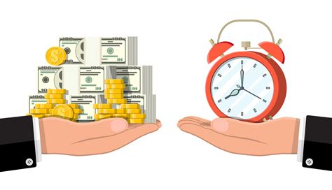 Clock and money on hand scales 35773790 PNG
