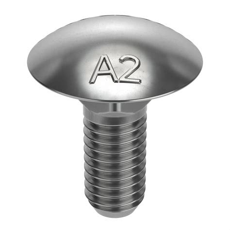 Square Neck, M6x1.00 Thread Size, Carriage Bolt - 54FT65|M51500.060. ...