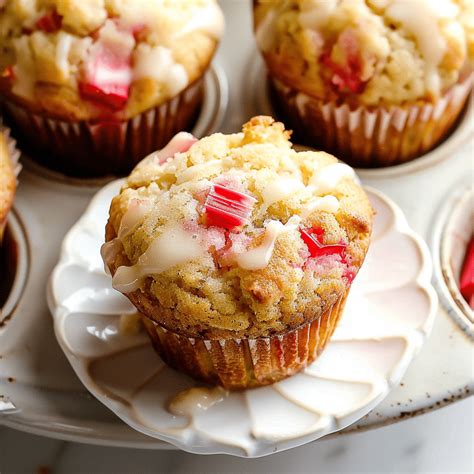 Rhubarb Muffins Recipe - elianarecipes.com