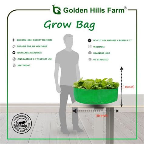 Best Quality Premium 18x6 Hdpe Grow Bag - Durable, UV Stabilized, Ideal ...