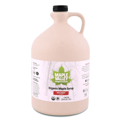 1 Gallon Dark & Robust Organic Maple Syrup (BPA-Free Jug) - Maple ...