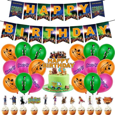 Buy BESTZY Scooby Doo Birthday Party Supplies, with Scooby Doo Latex ...