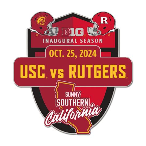 USC vs Rutgers 2024 Big 10 Gameday Collector Pin | USC Bookstores