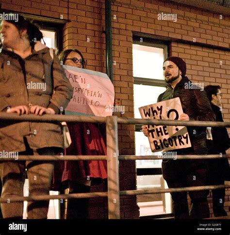 Transgender rights activists protesting against a lecture by the ...