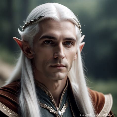 male elf wizard with white hair grey eyes hermit on plains Prompts ...
