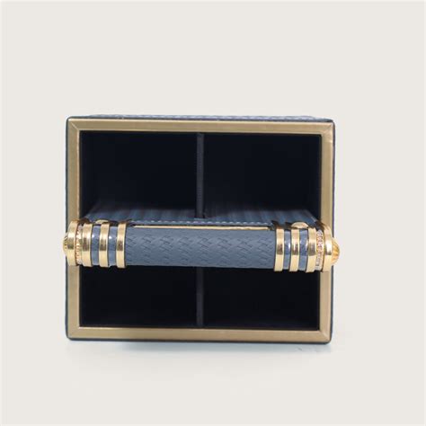 Leather Cutlery Stand with 4 Divider - Blue – HOME 360