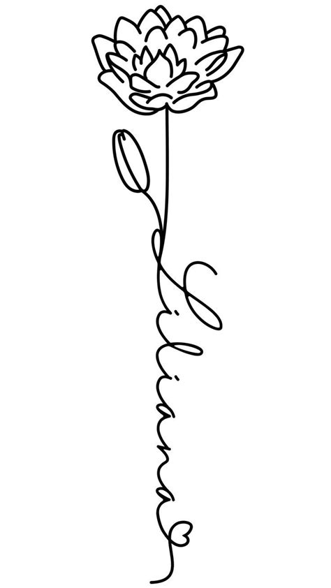 july birth flower tattoo female