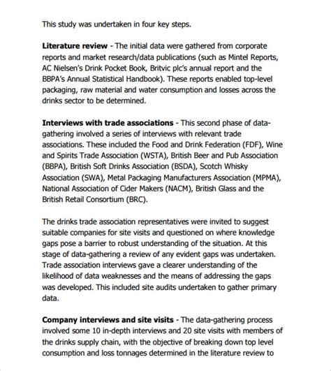Image result for Summary Report Example