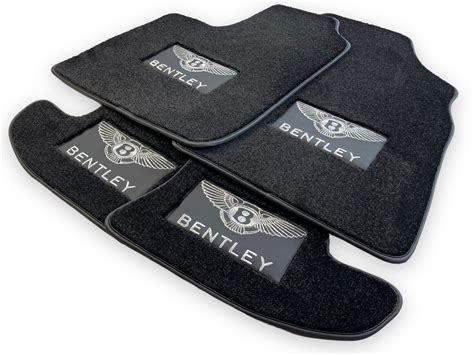 Floor Mats For Bentley Continental GT Premium Black Carpets Set With ...