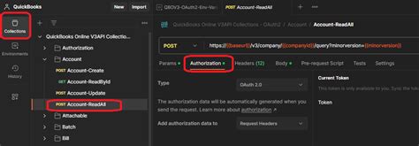 QuickBooks API Call Postman 的图像结果