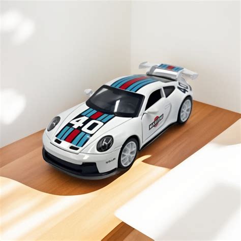White - Porsche 911 GT3 RS Martini – Supercar Toy with Pull Back Action ...