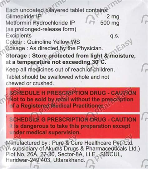 Glimicure M 2mg Strip Of 15 Tablets: Uses, Side Effects, Price & Dosage ...