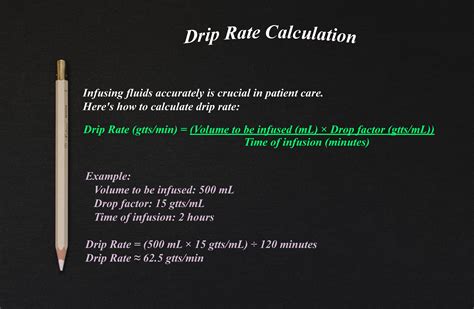 Rx Insights : DRIP RATE CALCULATION
