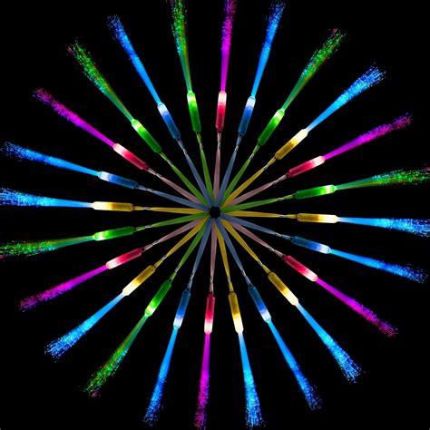 Sumind 24 Pieces Fiber Optic Wands White Light up India | Ubuy