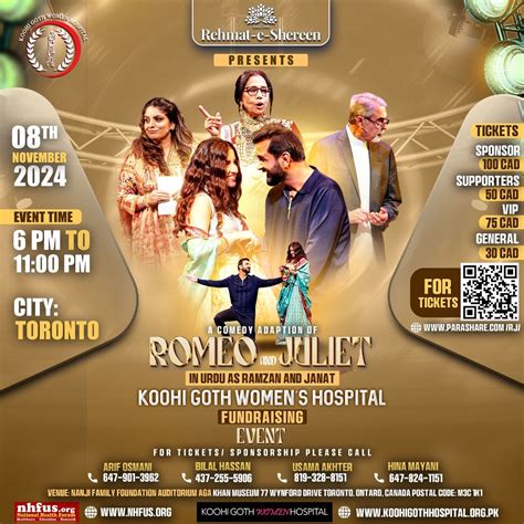 Romeo & Juliet In Urdu as Ramzan and Janat - Toronto, Nanji family ...