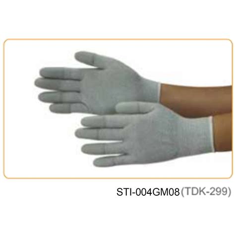 ESD Top Grey PU Gloves with Double Dots