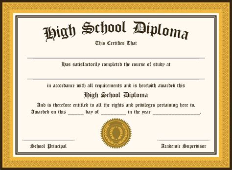High School Diploma - 12 Free PDF Printables | Printablee