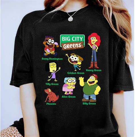 Disney Big City Greens Characters Family Group Graphic Shirt ...