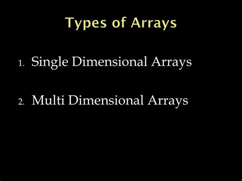 Image result for Types of Array