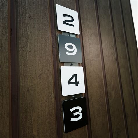 Mid-century House Numbers Vertical Custom Eichler Style - Etsy