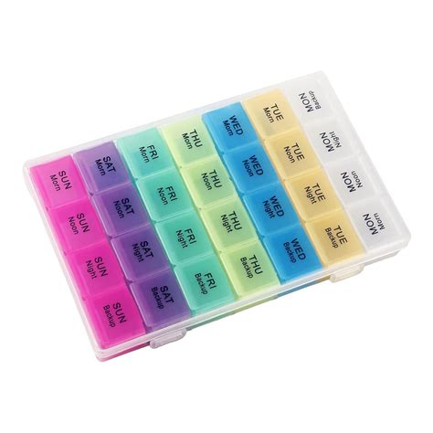 Trezop Pill Medicine Organizer Reminder Storage Box 7-Day Medicine ...