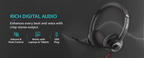 Amazon.in: Buy amazon basics Pro Series Wired USB Headset with Mic | 40 ...