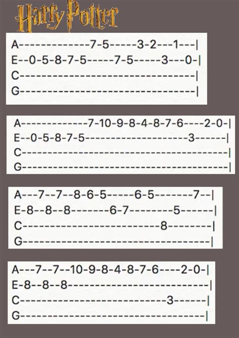 Harry Potter theme Ukulele Tabs Easy!⚡️ | Ukulele songs, Ukulele ...