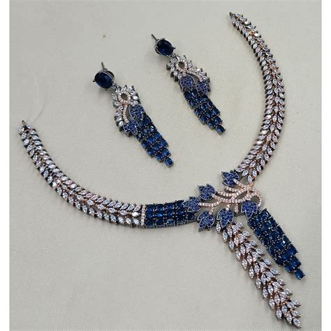 NAFJ Royal Look American Diamond Necklace Set – JewelEMarket
