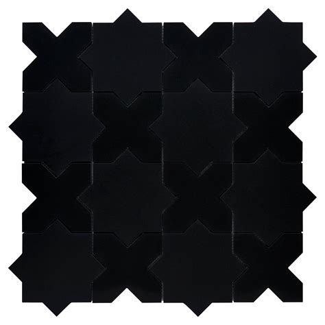 Basalt Star Cross Multi Finish Mosaic | Floor and Decor
