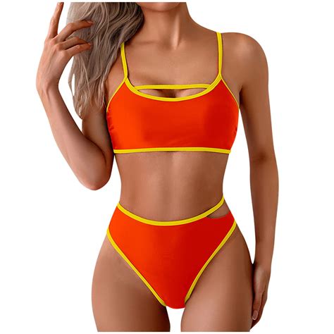 UTSJKR Two Piece Swimsuit for Women High Waist Bathing Suit Bottom Full ...